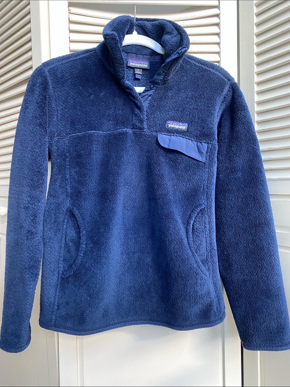 Patagonia Navy Blue Fleece Pullover size S